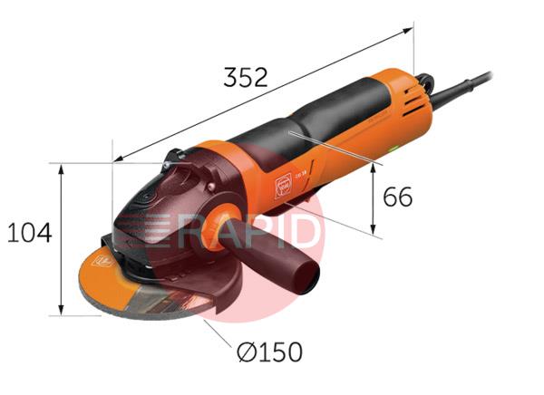 72227660240  FEIN CG15-125 BLP 125mm 1500W Angle Grinder - 230v